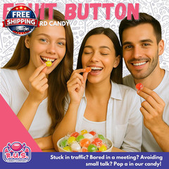 Assorted Fruit Button Hard Candy – about 75 Individually Wrapped Pieces, Bold As