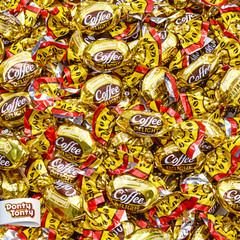 Coffee Flavored Hard Candy 2 lb, Bulk Resealable Bag, Individually Wrapped, Made