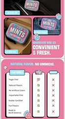 4 PK – Big Sky Sugar Free 🍬 COTTON CANDY Mints / Vanilla Flavor