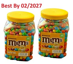 2-PACK M&M’S Peanut Milk Chocolate Candy Bulk Jar 62 oz. Each Pack