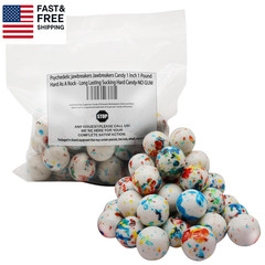 Psychedelic Jawbreakers Candy 1 Inch 1 Pound Hard as a Rock – Long 32 Pieces