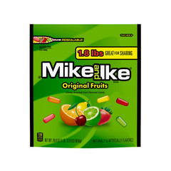 Mike and Ike Original Fruits Chewy Candy, 28.8 ounce Stand Up Bag, 1 count – NEW