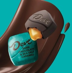 DOVE – DARK CHOCOLATE SEA SALT CARAMEL INDIVIDUALLY WRAPPED-LIMITED VALUE BULK!!