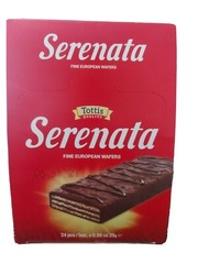 SERENATA VANILLA & CHOCOLATE FINE EURO WAFER GREEK CHOCOLATE BARS (2PKS-24 PCS)