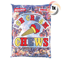 1x Bag Alberts Ice Cream Fruit Chews Assorted Flavors | 240 Candies Per Bag