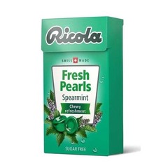 10 X 25g Ricola Fresh Pearls Herbal Sugar Free Spearmint Chewy Refreshment