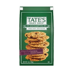 Tate’s Bake Shop Oatmeal Raisin Cookies, 7 oz 7 Ounce (Pack of 1), Light Brown