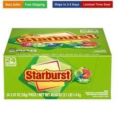 Sour Chewy Candy Individually Wrapped Tart Fruit Chew, Share Size, 2.07 Oz Pa…