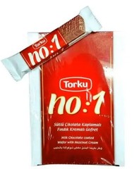 Torku No:1 Milk Chocolate Wafer Bar with Hazelnut Cream Filling, Single Bar