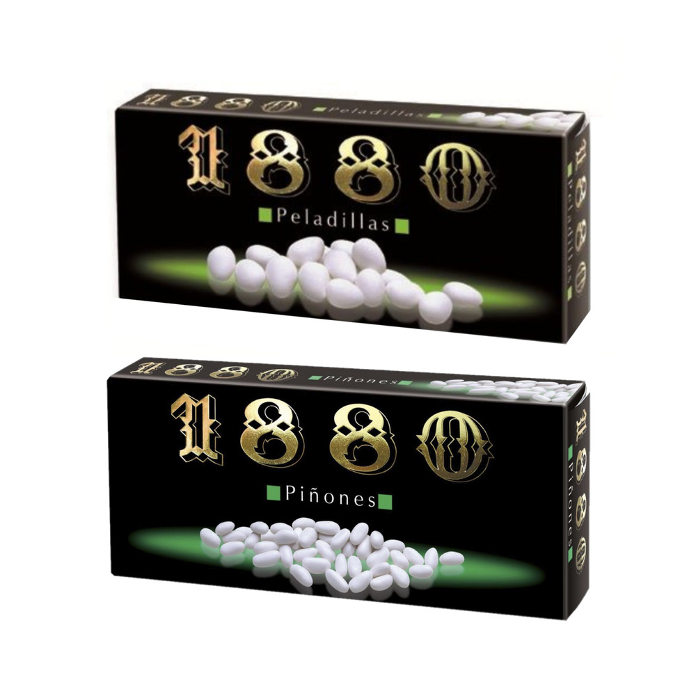 1880 Peladillas Candied Marcona Almonds Pinones Pine Nuts Spanish Summer Snacks