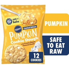 3 Pack Pillsbury Pumpkin Cookie Dough Cream Cheese Chunks Limited Edition 14 Oz