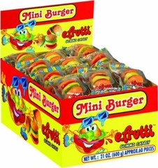E.frutti Mini Burgers (0.31-Ounce each) 60-Count Boxes [Pack of 6]