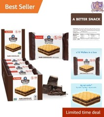 Dark Chocolate Wafer Cookies – , Low Carb, Non-GMO, Healthy Snack, 16 Count