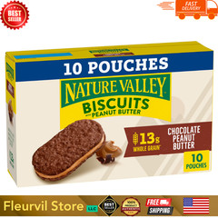 Nature Valley Biscuit Sandwiches – Chocolate Peanut Butter, 10 Bars (13.5 oz)