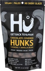 HU KITCHEN CHOCOLATE COVERED CASHEWS, 4 OUNCE