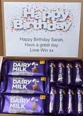 Personalised LARGE CADBURY Chocolate Sweet Box Hamper Birthday Christmas Gift UK