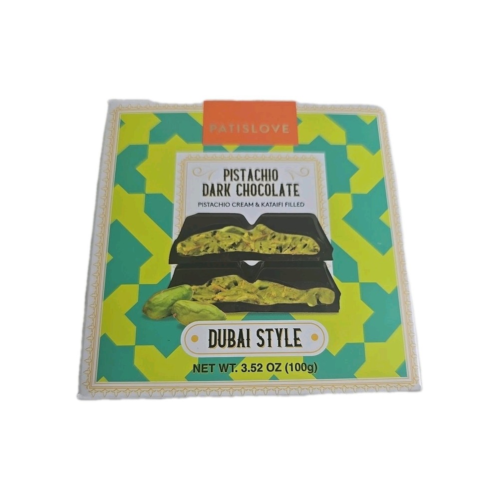 Trader Joe’s Patislove Pistachio Dark Chocolate Dubai Style Brand New Exp 03/27