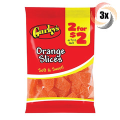 3x Bags Gurley’s Orange Flavor Slices Soft & Sweet Candy | 4oz | Fast Shipping