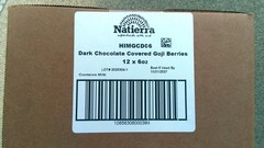 Case of 12 x 6 oz (4.5 lb) Natierra Dark Chocolate Goji Berries Best by Oct 2027