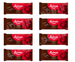 Laima Lukss Dark Chocolate 8 Bars – Premium 52% Cocoa Latvian Chocolate