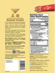 Prince of Peace Ginger Chews with Blood Orange 4 oz ( Pack of 6 )~1/01/2026
