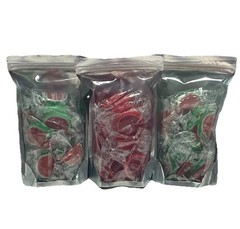 Raspberry Jelly Watermelon Slices NEW 3 Pounds INDIVIDUALLY WRAPPED 1 Pound Bag