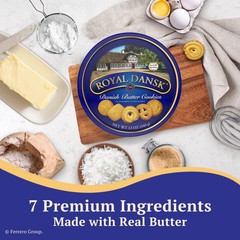 Royal Dansk Danish Cookie Selection, No Preservatives or Coloring, 12oz(4 Pack)