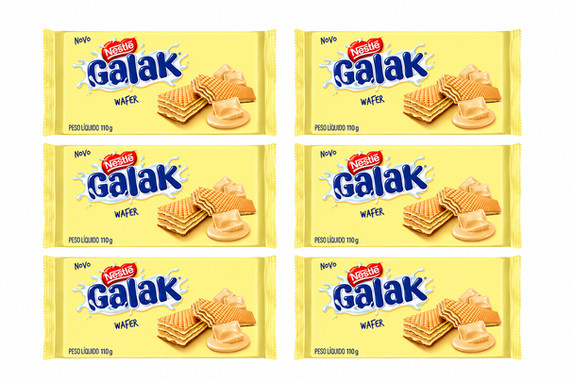 Nestlé Galak White Chocolate Wafer Cookies, 110 g / 3.88 oz (pack of 6)