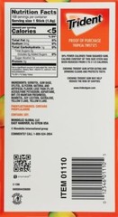 Trident Tropical Twist Sugar Free Gum 42/ 168 Total Pieces