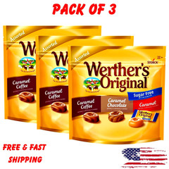 Werthers Original Hard Sugar Free Caramel Coffee,Caramel Candy 7.7Oz, (3 PACK)