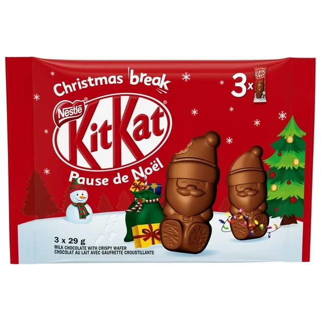 Kit Kat Chocolate Santa 29g X 3″ Holiday Milk Chocolate