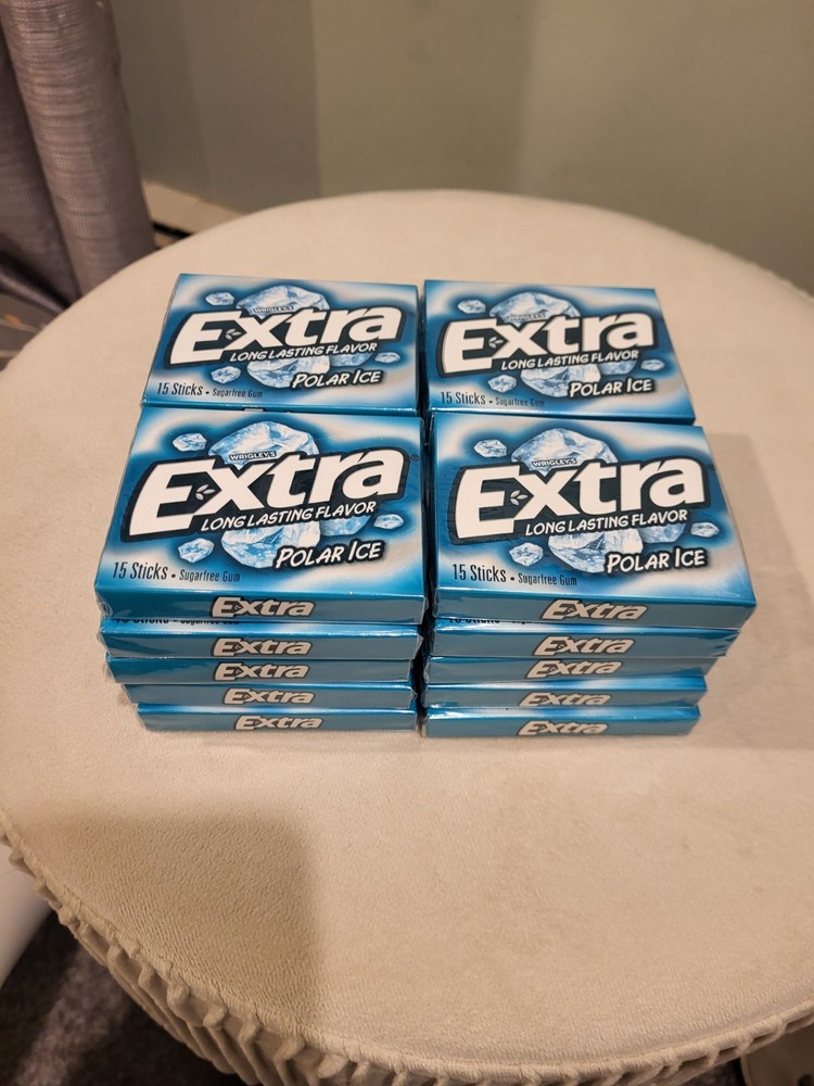 20 packs sealed Wrigleys Extra Polar Ice Sugarfree Gum 300 Sticks-