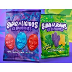 12x Shaq-A-Licious Slams Crunchy Chewy Candy Bulk Sweet Treats 5.2oz