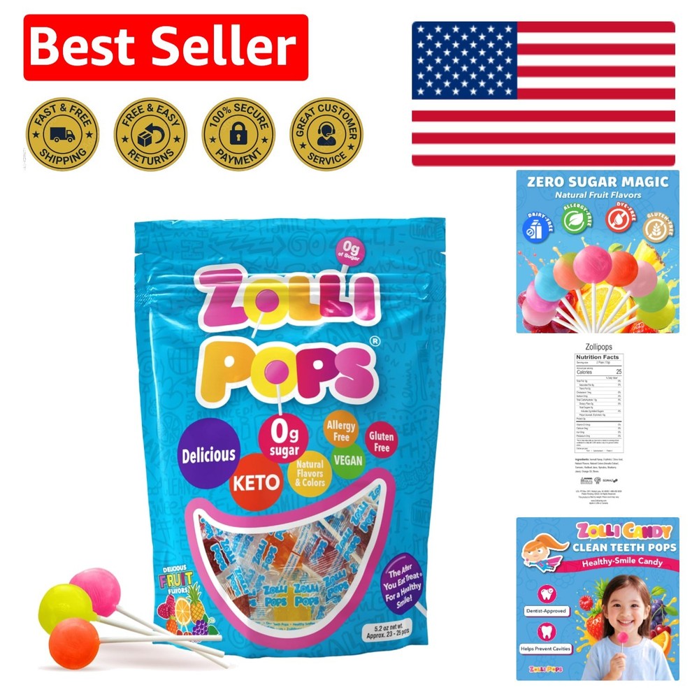 Healthy Clean Teeth Lollipops – Anti-Cavity Candy for Kids, Keto & Diabetic Safe