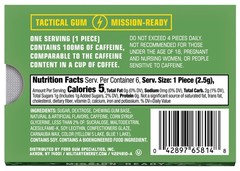 (Military Energy Gum) – Spearmint | Energy Caffeine Gum | 100mg Caffeine Per …