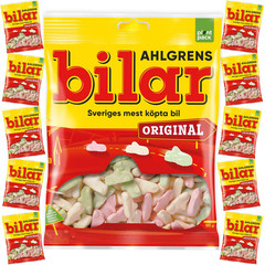 10 Bags X 125G of Bilar Original – Swedish Candy from Sweden – Chewy – Marshmal