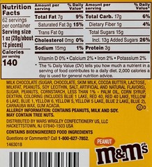 M&M’s Peanut Chocolate Candies Red, White, Blue Mix, 62 Ounce