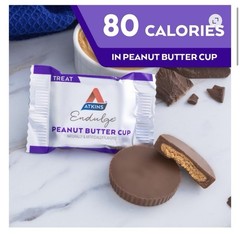Atkins Endulge Peanut Butter Cups Keto Friendly Box 20 Count 12 oz (340 g)