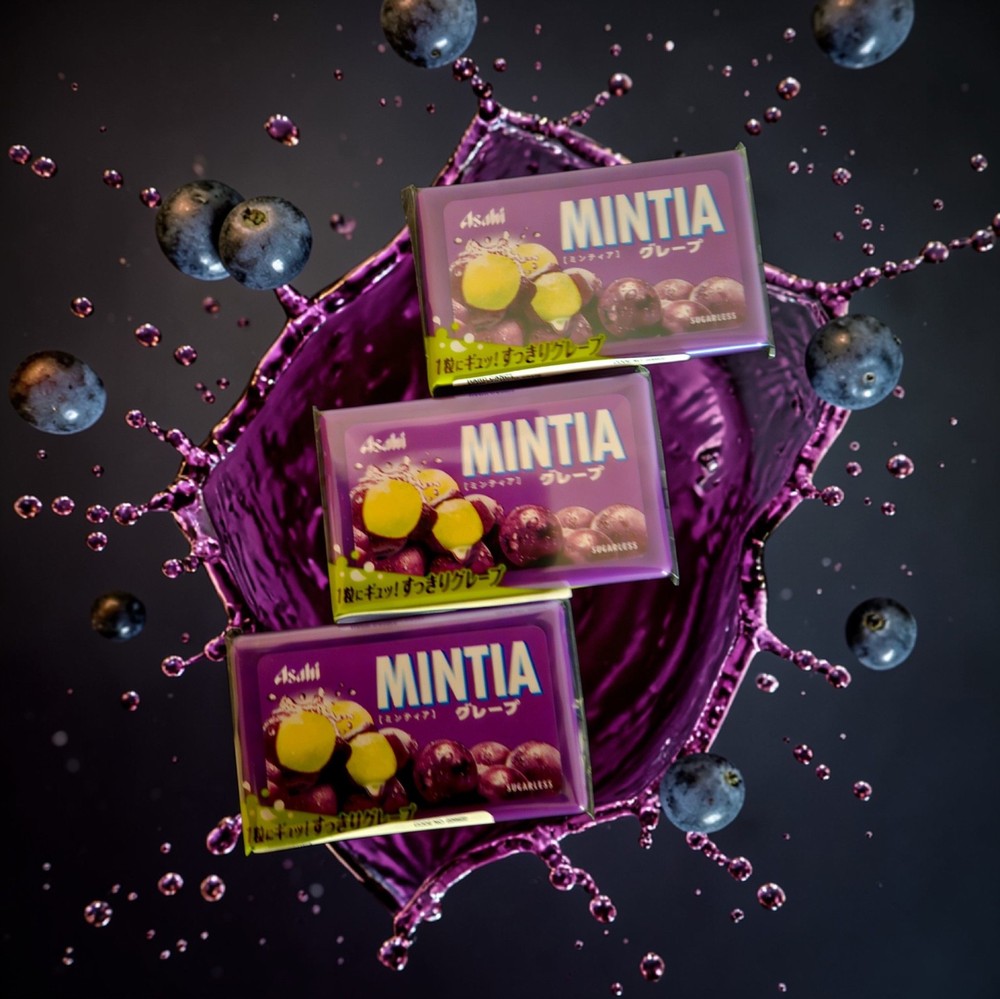 Asahi Japan Mintia Mints – Refreshable Cool Grape 50 Tablets – Packs of Three(3)