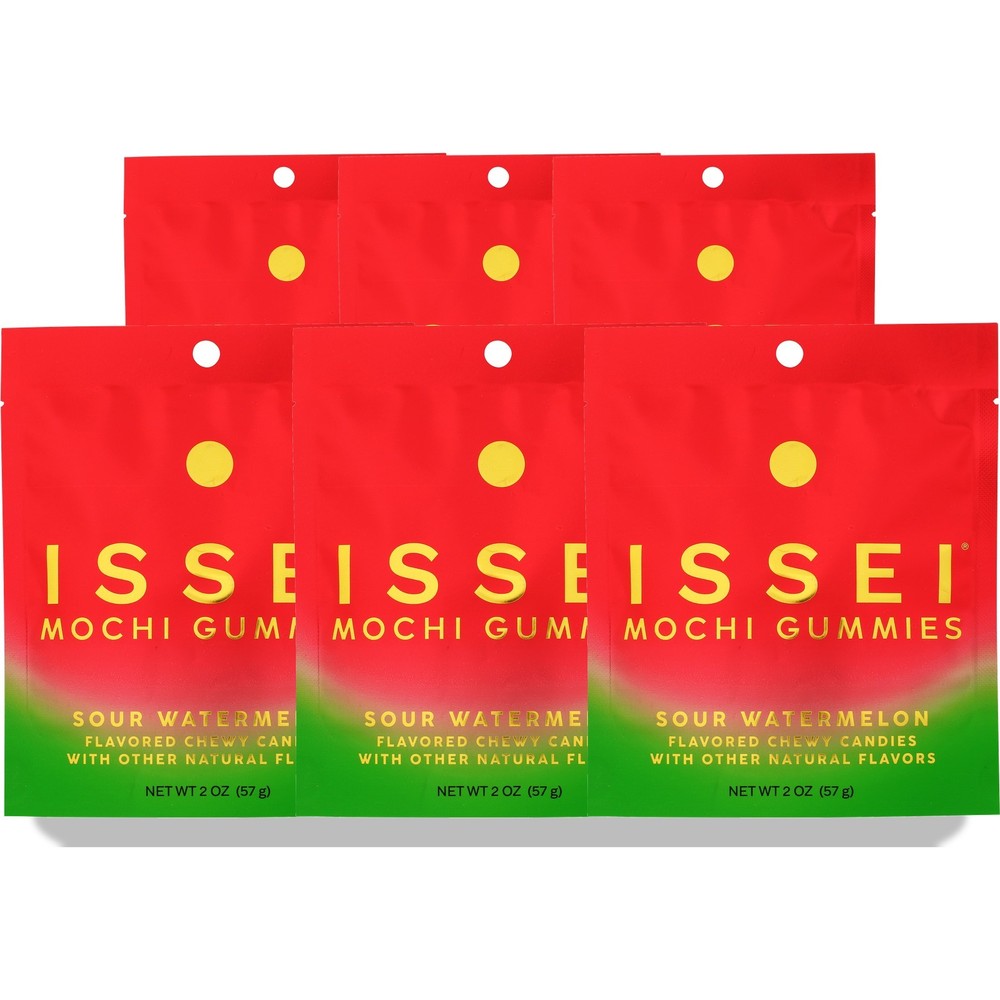 Sour Watermelon Issei Mochi Gummies 2 Oz 6 Pack