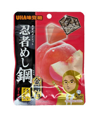 Japan Gummies UHA Mikakuto Ninja Meshi Steel Diamond Peach Flavor 45g × 10 bags