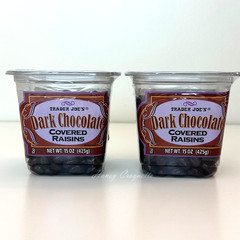2 Packs Trader Joe’s Dark Chocolate Covered Raisins 15 oz Each Pack