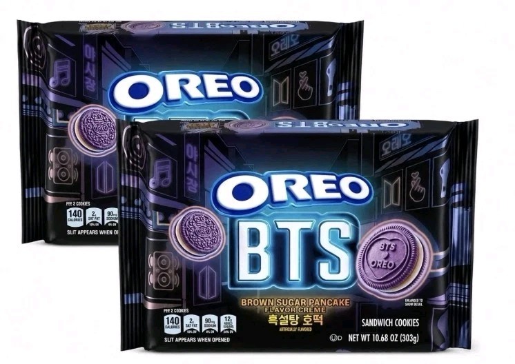 2x BTS Oreo Limited Edition Brown Sugar Pancake Sandwich Cookies 10.68 oz