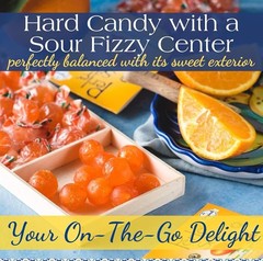 Perle Di Sole 🍊 Orange Hard Candies Filled w/ Sour Powder 10.5 oz. BB: 3/2028