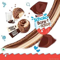 8 X kinder schoko bons crispy with milk and cocoa crispy wafer bons, 67.2g