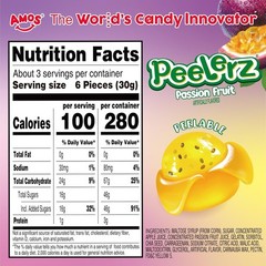AMOS Peelerz Passion Fruit 85 g – Tropical Snack, Pre-Peeled Style Passion Fruit