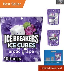 8.11 oz Ice Cubes Arctic Grape Gum – 100 Sugar-Free Pieces for Every Occasion