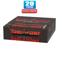 20x Packs TOBLERONE Dark Chocolate Bars with Honey and Almond Nougat – 3.52oz