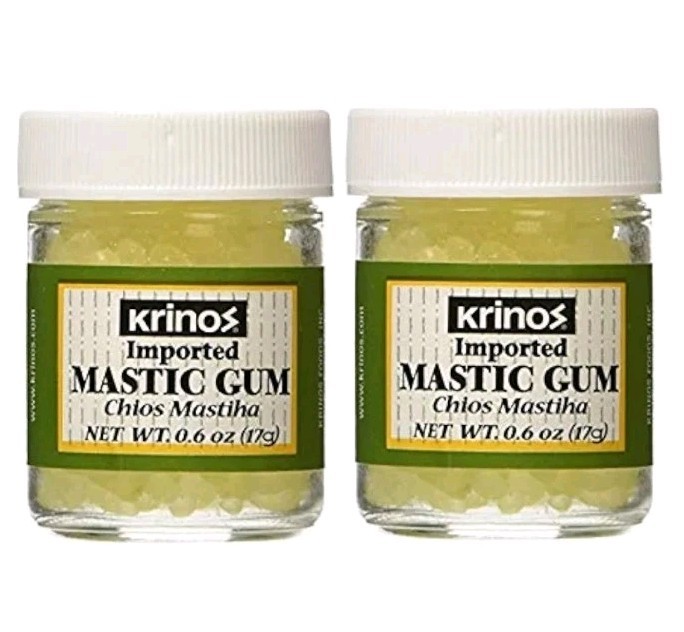 2 JARS Krinos Greek Mastic Gum: Piney Flavor, Culinary Treasure | Chios