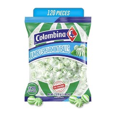 Colombina Jumbo Spearmint Balls 120 CT , Natural Flavor, Individually Wrapped